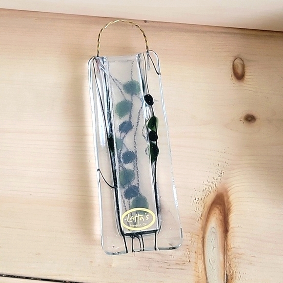 Latta's Fused Glass Hanging Pocket Vase - Picture 2 of 5